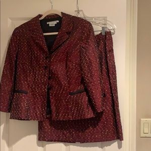 Two piece skirt suit